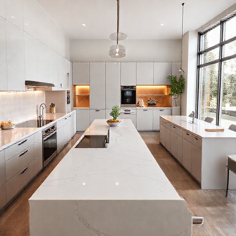 The Culinary Canvas_ Embracing the Charm of a 2.4-Meter Kitchen Countertop-fengyakai artificial marble
