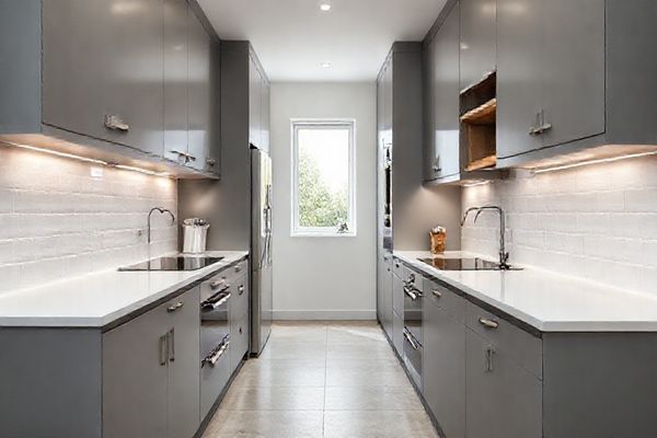 The Narrow Kitchen Revolution_ Mastering the 2-Meter Wide Layout for Style and Function-fengyakai artificial marble