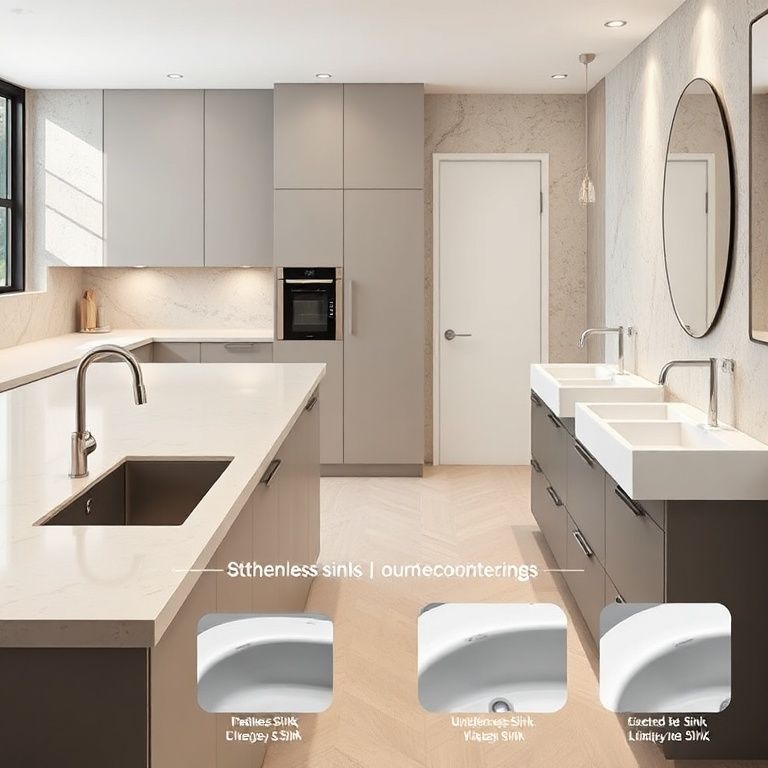 Beyond the Basin_ Unveiling the Elegant Differences Between Integrated and Under-Mount Sinks-fengyakai artificial marble