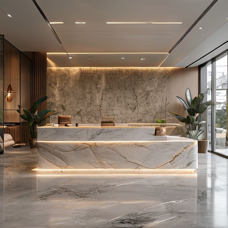 人造石前台图片，人造石台面制作视频-fengyakai artificial marble